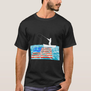 Vissen: vang de ster van je staat in de vlag van d t-shirt