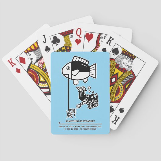 Vissen vangen mensen pokerkaarten (Achterkant)