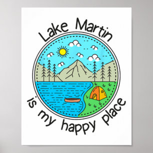 Vissen Varend Kamperen - Mijn Geluksplek Lake Mart Poster