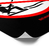 Vissen verboden geen visbord poster (Hoek)