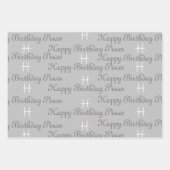 Vissen verjaardag grijs/zwart inpakpapier vel (Voorkant 3)