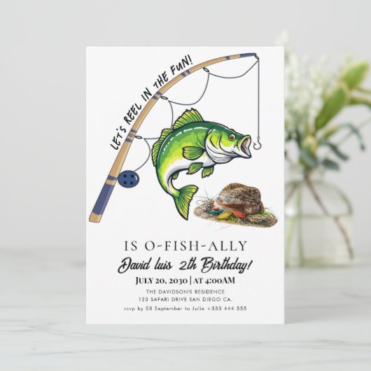 vissen  Verjaardag Kaart (Staand voorkant)