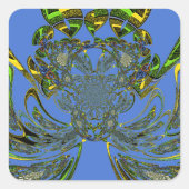 Vissen Vierkante Sticker (Voorkant)