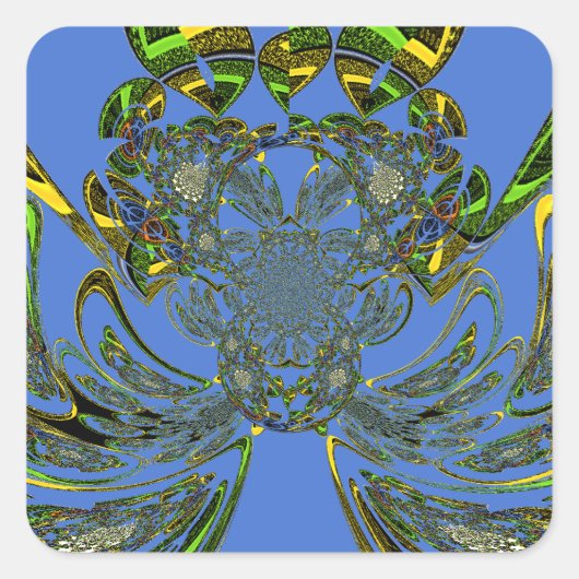 Vissen Vierkante Sticker (Voorkant)