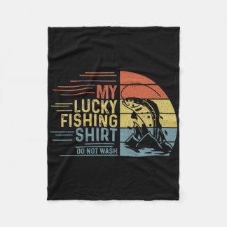 Vissen Vintage Retro Mijn Geluksvishemd Niet Fleece Deken