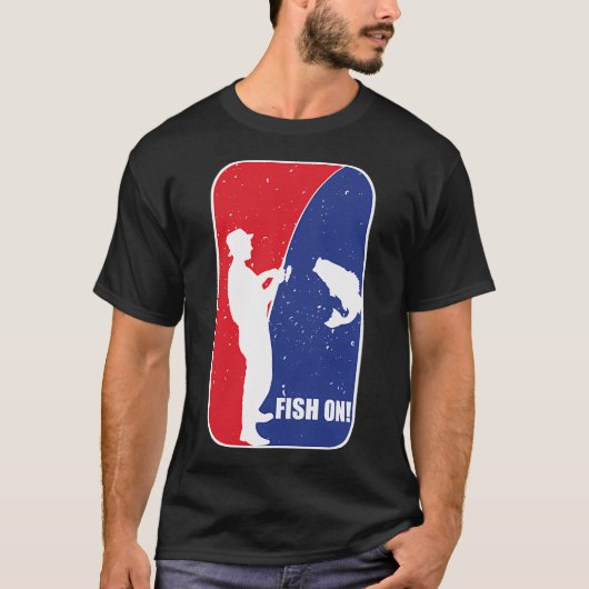 Vissen - vis aan de haak! t-shirt (Voorkant)