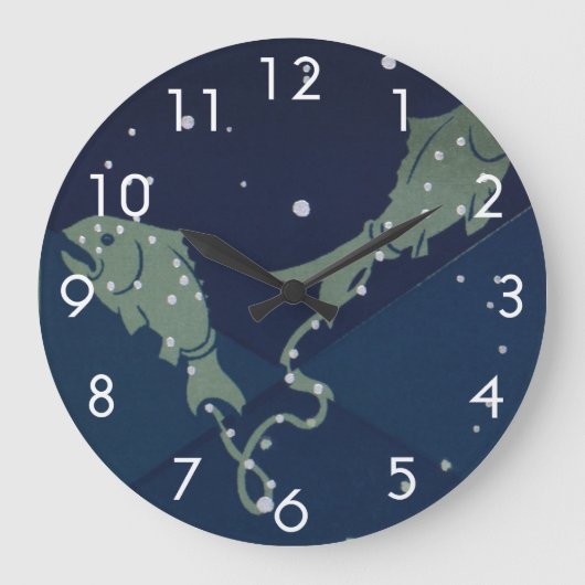 Vissen Vis Constellatie  Zodiac Astrologie Grote Klok (Voorkant)