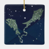 Vissen Vis Constellatie Zodiac Astrologie Keramisch Ornament (Achterkant)