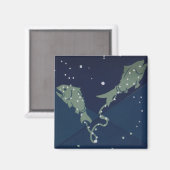 Vissen Vis Constellatie  Zodiac Astrologie Magneet (Voorkant / Achterkant)