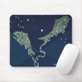 Vissen Vis Constellatie  Zodiac Astrologie Muismat (Met muis)
