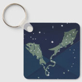 Vissen Vis Constellatie  Zodiac Astrologie Sleutelhanger (Voorkant)