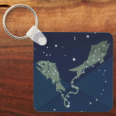 Vissen Vis Constellatie  Zodiac Astrologie Sleutelhanger (Voorkant)
