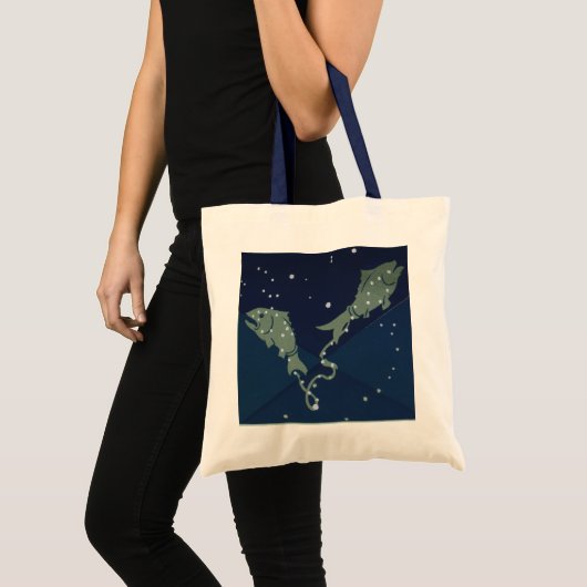 Vissen Vis Constellatie Zodiac Astrologie Tote Bag (Voorkant (product))