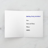 Vissen vis gelukkige verjaardag uitnodigingskaart (Binnen)