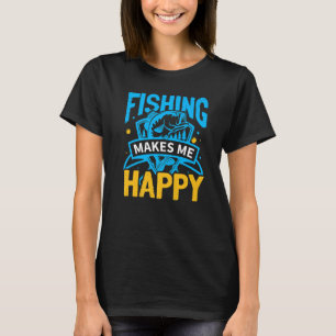 Vissen vis maakt me blij Fisher Fisherman Quo T-shirt