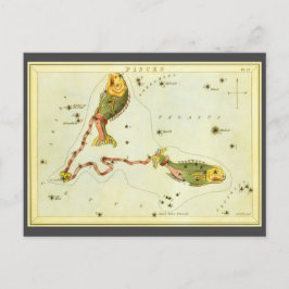 Vissen Vis,  sterrenbeeld Urania's Mirror Briefkaart