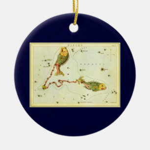 Vissen Vis,  sterrenbeeld Urania's Mirror Keramisch Ornament