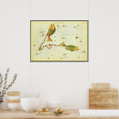 Vissen Vis,  sterrenbeeld Urania's Mirror Poster (Keuken)