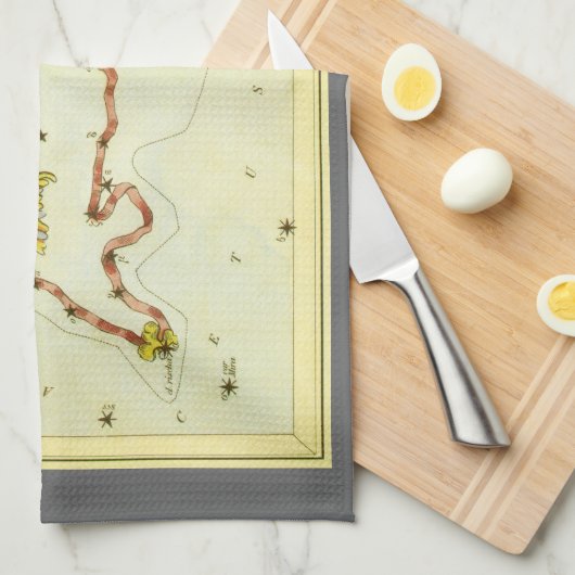 Vissen Vis,  sterrenbeeld Urania's Mirror Theedoek (Quarter Fold)