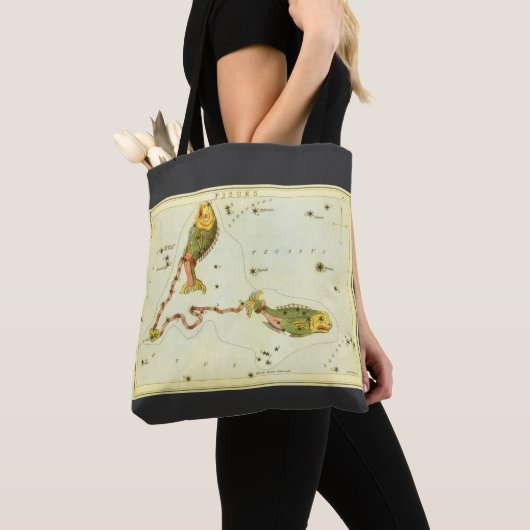 Vissen Vis,  sterrenbeeld Urania's Mirror Tote Bag (Dichtbij)