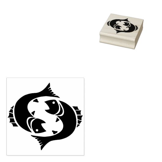 Vissen vis Zodiac Art stempel (Gestempeld)
