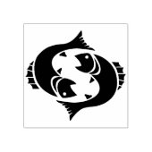 Vissen vis Zodiac Art stempel (Afrduk)