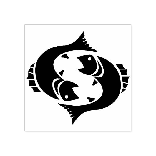 Vissen vis Zodiac Art stempel (Afrduk)