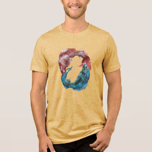 Vissen Vissen Zodiac Horoscoop Water Astrologie Te Tri-Blend Shirt