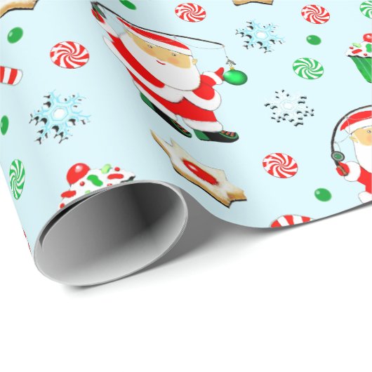 Vissen Visser Kerstmis Cadeaupapier (Rol Hoek)