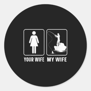 Vissen Visser Visser Da0 Uni Humoristisch Vissen Ronde Sticker
