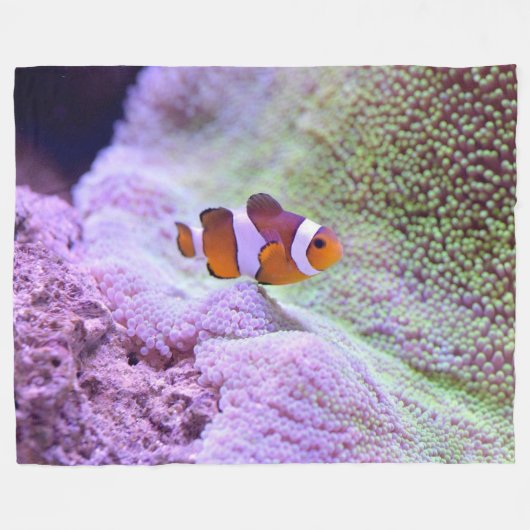 Vissen Vleekbank Fleece Deken (Voorkant (Horizontaal))