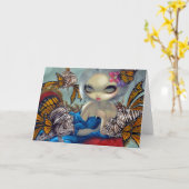 "Vissen Volant: Le Poisson" Greeting Card Kaart (Gele Bloem)