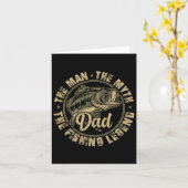 Vissen voor papa Vaderdag Visgeschenk voor visser Kaart (Gele Bloem)