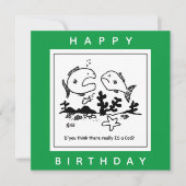 Vissen vragen zich af of er een God-cartoon is Kaart (Voorkant)