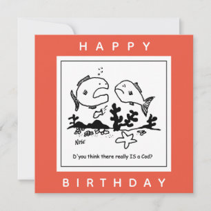 Vissen vragen zich af of er een God-cartoon is Kaart