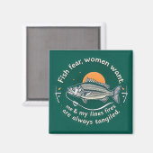 Vissen Vreezen & Vrouwen Willen Magneet (Voorkant / Achterkant)