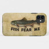 Vissen vrezen me Funny Vist Case-Mate iPhone Case (Achterkant (horizontaal))