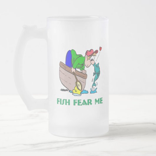 Vissen vrezen me Funny Vist Mok (Links)