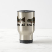 Vissen vrezen me grappig Geviste sport Reisbeker (Center)