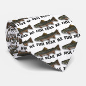 Vissen vrezen me grappig Geviste sport Stropdas (Opgerold)