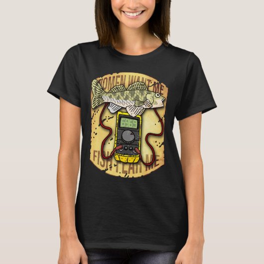 Vissen vrezen mij. Techniek. T-shirt (Voorkant)