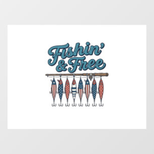 Vissen & Vrij Patriottische Vislokker Retro Raamsticker