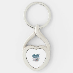 Vissen & Vrij Patriottische Vislokker Retro Sleutelhanger