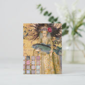  Vissen Vrouw Gothic Classic Briefkaart (Staand voorkant)