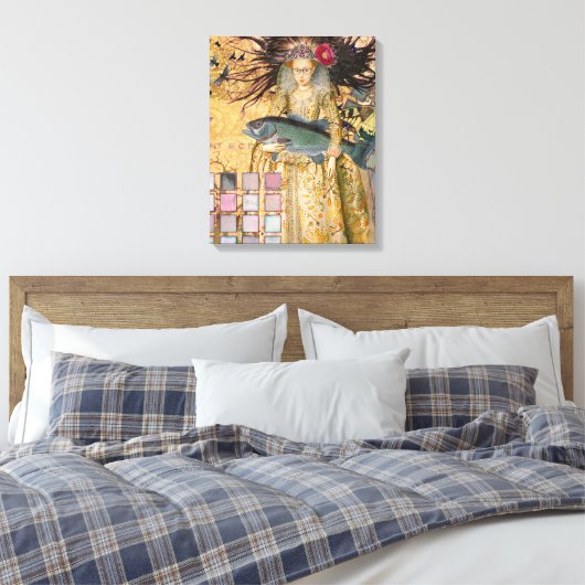  Vissen Vrouw Gothic Classic Canvas Afdruk (Insitu (Slaapkamer))
