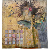 Vissen Vrouw Gothic Classic Douchegordijn (Voorkant)