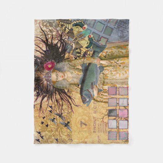 Vissen Vrouw Gothic Classic Fleece Deken (Voorkant)