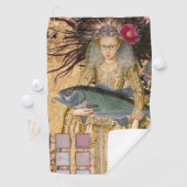  Vissen Vrouw Gothic Classic Golfhanddoek (Insitu)