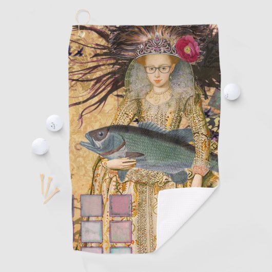  Vissen Vrouw Gothic Classic Golfhanddoek (Insitu)