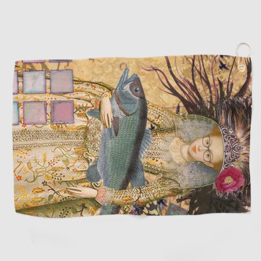  Vissen Vrouw Gothic Classic Golfhanddoek (Horizontaal)